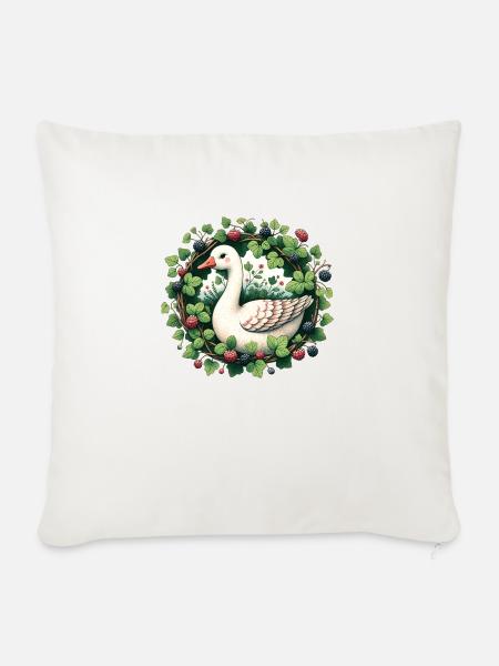 Gans - Sofakissenbezug 45 x 45 cm - Naturweiß 