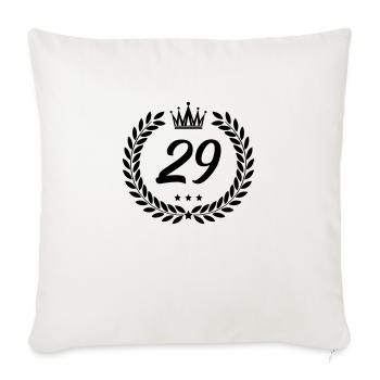 wappen 29 - Sofakissenbezug 45 x 45 cm - Naturweiß  - Vorne