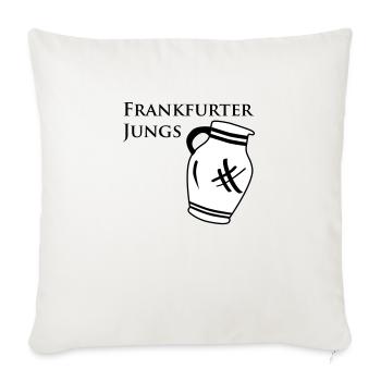 Francfort Jungs Bembel – Frankfurt Bembel Shop - Housse de coussin décorative 45 x 45 cm - blanc nature - Devant