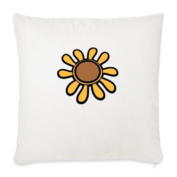 Small Sunflower Sun Flower Pretty Flower - Sofa pillowcase 17,3'' x 17,3'' (45 x 45 cm) - natural white - Front