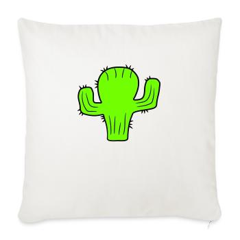 Cactus Plante Épineux Épineux Déserts Cactus - Housse de coussin décorative 45 x 45 cm - blanc nature - Devant