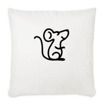 Rêves de souris - Line - Housse de coussin décorative 45 x 45 cm - blanc nature - Devant