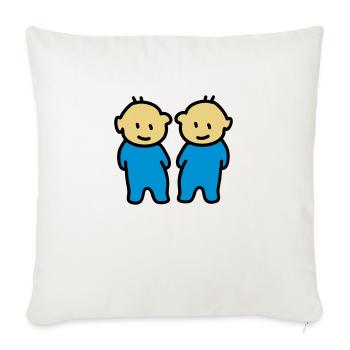Twins Twins - - Housse de coussin décorative 45 x 45 cm - blanc nature - Devant