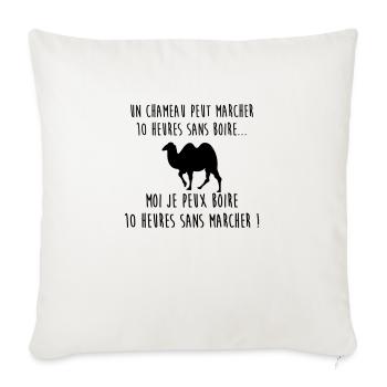 chameau - Housse de coussin décorative 45 x 45 cm - blanc nature - Devant