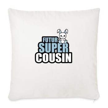 futur super cousin - Housse de coussin décorative 45 x 45 cm - blanc nature - Devant
