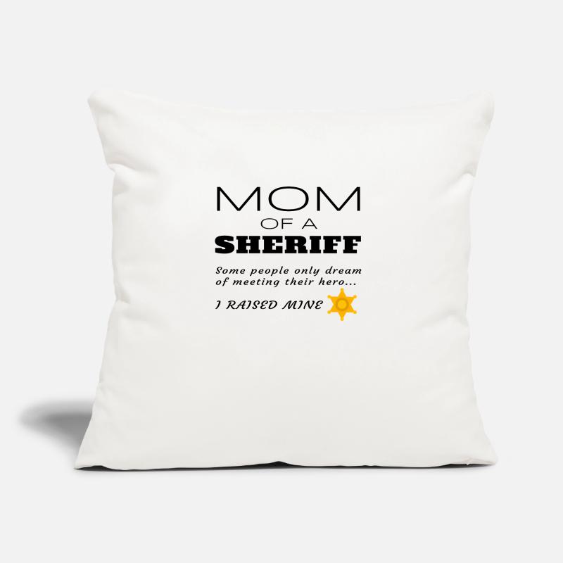 Stolze Mutter einer Sheriff-Mutter Geschenk mit Abzeichen Sofakissenbezug 45 x 45 cm