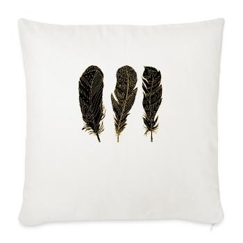 Stylo - Housse de coussin décorative 45 x 45 cm - blanc nature - Devant