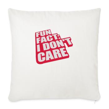 Je me fiche des faits - Housse de coussin décorative 45 x 45 cm - blanc nature - Devant