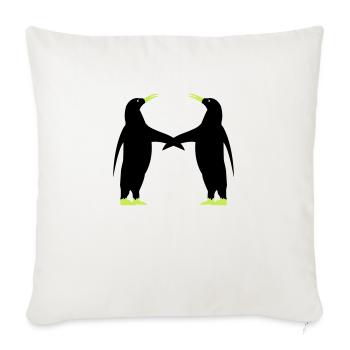 Penguin 2 - Sofa pillowcase 17,3'' x 17,3'' (45 x 45 cm) - natural white - Front