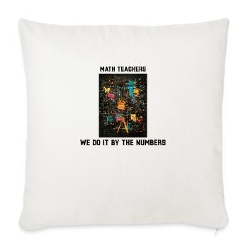 Professeur de mathématiques Nous le faisons en chiffres - Housse de coussin décorative 45 x 45 cm - blanc nature - Devant