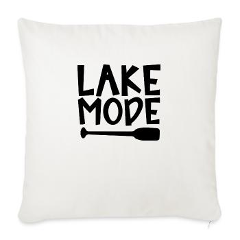 Lake Mode Adventure PaddelMotivation Design - Sofakissenbezug 45 x 45 cm - Naturweiß  - Vorne