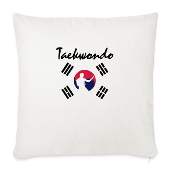 taekwondo - Sofa pillowcase 17,3'' x 17,3'' (45 x 45 cm) - natural white - Front