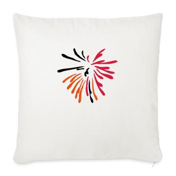 feu artistique musicale - Housse de coussin décorative 45 x 45 cm - blanc nature - Devant