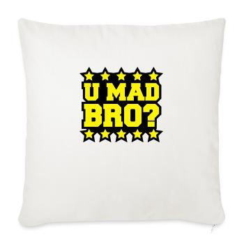 u_mad_bro_c2 - Sofa pillowcase 17,3'' x 17,3'' (45 x 45 cm) - natural white - Front
