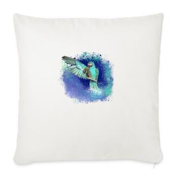 perfich ara,oiseau,graffiti,mint,bleu,brush,spray - Housse de coussin décorative 45 x 45 cm - blanc nature - Devant