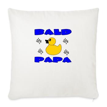 BALD PAPA - Housse de coussin décorative 45 x 45 cm - blanc nature - Devant