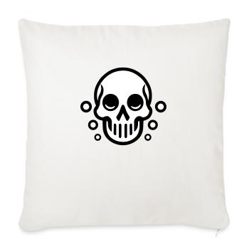 Bubble Skull - Comic Design - Sofa pillowcase 17,3'' x 17,3'' (45 x 45 cm) - natural white - Front