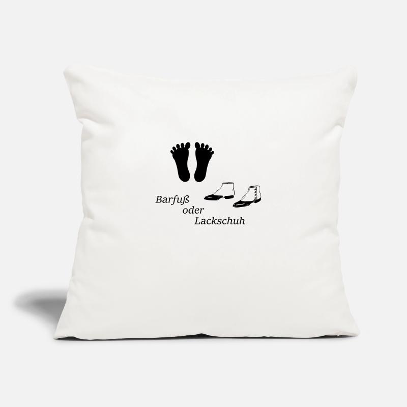 Barfuss oder Lackschuh Sofakissenbezug 45 x 45 cm