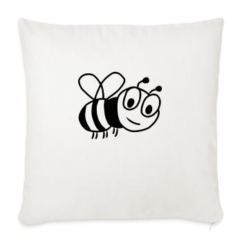 Freche Biene Skizze - Sofakissenbezug 45 x 45 cm - Naturweiß  - Vorne