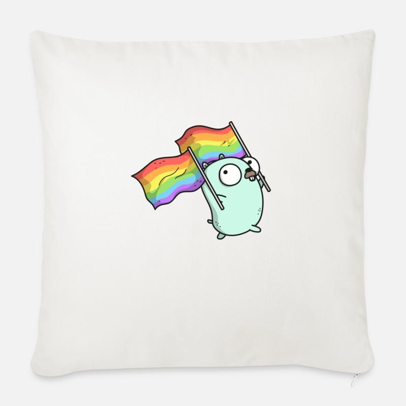 Pride Gopher - Sofakissenbezug 45 x 45 cm - Naturweiß 