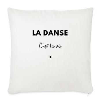 La danse c’est la vie - Housse de coussin décorative 45 x 45 cm - blanc nature - Devant