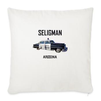 Old car in Seligman in Arizona, US Road 66 - Sofa pillowcase 17,3'' x 17,3'' (45 x 45 cm) - natural white - Front
