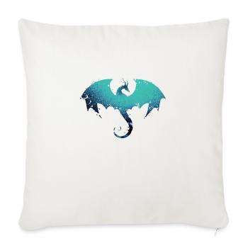 dragon,blue,painting,graffiti,colorful,illustration - Sofa pillowcase 17,3'' x 17,3'' (45 x 45 cm) - natural white - Front