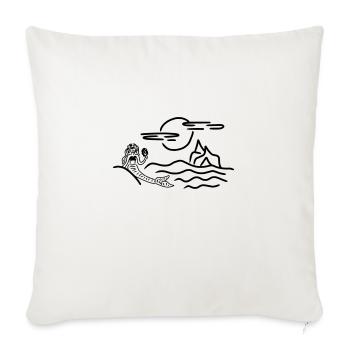 Mermaid in Enchanted Land - Sofa pillowcase 17,3'' x 17,3'' (45 x 45 cm) - natural white - Front