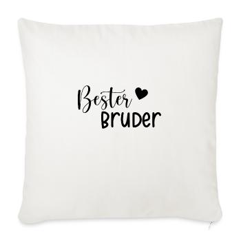 Bester Bruder Geschenkidee - Sofakissenbezug 45 x 45 cm - Naturweiß  - Vorne