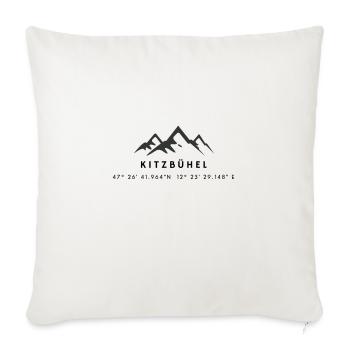 Minimalistisches Kitzbühel-Logo - Sofakissenbezug 45 x 45 cm - Naturweiß  - Vorne