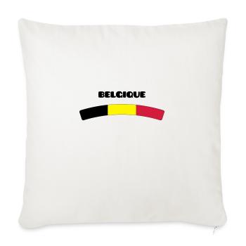 Belgique - Housse de coussin décorative 45 x 45 cm - blanc nature - Devant