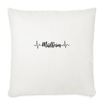 ECG Mülheim - Housse de coussin décorative 45 x 45 cm - blanc nature - Devant