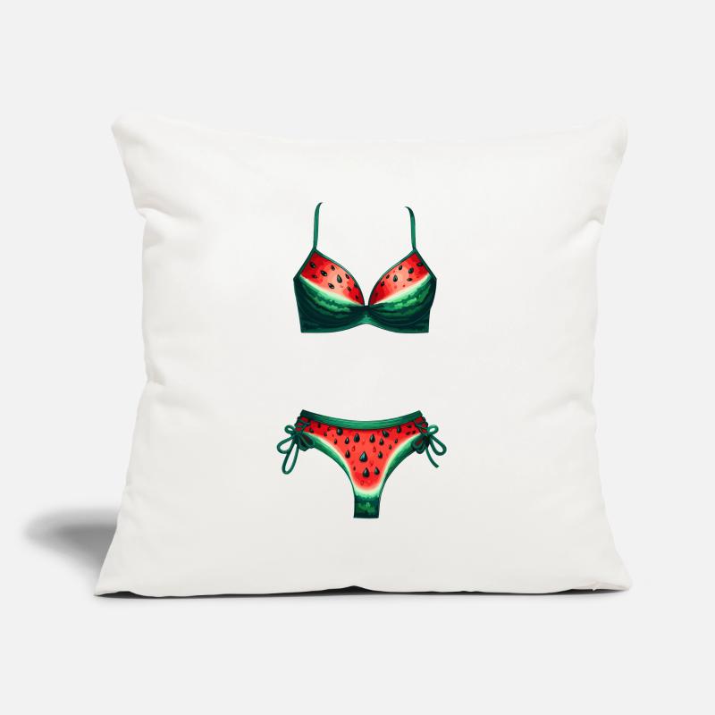 Chemise de bikini pastèque Cadeau pastèque Housse de coussin décorative 45 x 45 cm