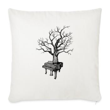 piano - Housse de coussin décorative 45 x 45 cm - blanc nature - Devant