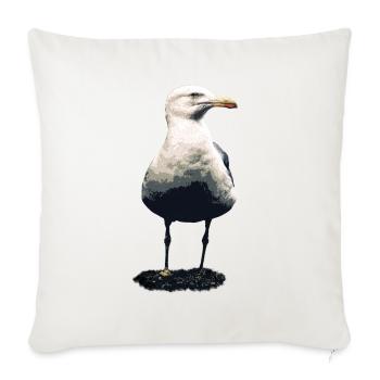 mouette - Housse de coussin décorative 45 x 45 cm - blanc nature - Devant