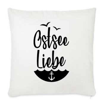 OSTSEE LIEBE KÜSTE - Sofakissenbezug 45 x 45 cm - Naturweiß  - Vorne