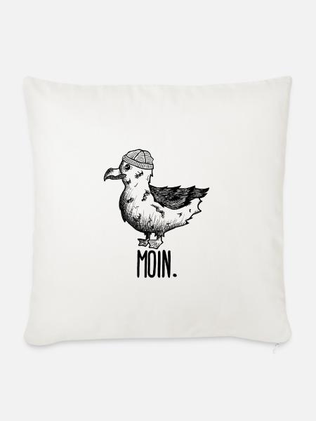 Möwe Moin - Sofakissenbezug 45 x 45 cm - Naturweiß