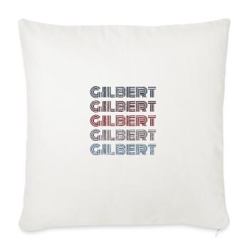 Vintage USA City - Rétro Gilbert - Housse de coussin décorative 45 x 45 cm - blanc nature - Devant