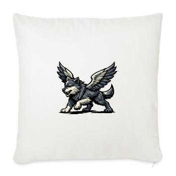 Flügelwolf Majestätisch - Sofakissenbezug 45 x 45 cm - Naturweiß  - Vorne