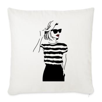 Kiss of the Night Lip Accent - Sofa pillowcase 17,3'' x 17,3'' (45 x 45 cm) - natural white - Front