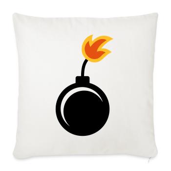 Bombe - Housse de coussin décorative 45 x 45 cm - blanc nature - Devant