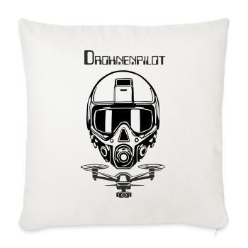 Drohnenpilot 5 - Sofakissenbezug 45 x 45 cm - Naturweiß  - Vorne