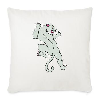 panther 02 - Sofakissenbezug 45 x 45 cm - Naturweiß  - Vorne