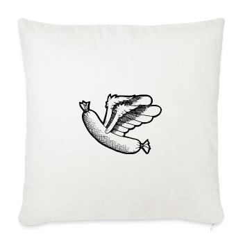 Flying sausage - Sofa pillowcase 17,3'' x 17,3'' (45 x 45 cm) - natural white - Front