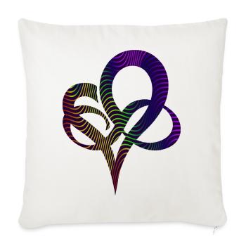 Infinity Heart Bunte Linien Liebe Herz Symbol - Sofakissenbezug 45 x 45 cm - Naturweiß  - Vorne