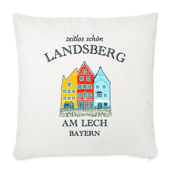 Landsberg, zeitlos schön, Bayern - Sofakissenbezug 45 x 45 cm - Naturweiß  - Vorne