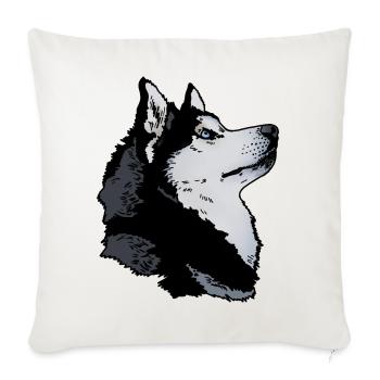 Husky head - Sofa pillowcase 17,3'' x 17,3'' (45 x 45 cm) - natural white - Front