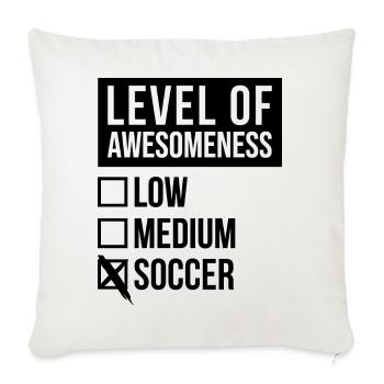Soccer Soccer Soccer - Sofa pillowcase 17,3'' x 17,3'' (45 x 45 cm) - natural white - Front