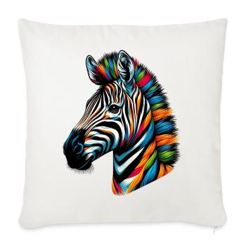Zebra - Sofakissenbezug 45 x 45 cm - Naturweiß  - Vorne