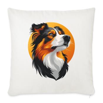 Australian Shepherd Portrait Dog Herding Dogs - Sofa pillowcase 17,3'' x 17,3'' (45 x 45 cm) - natural white - Front